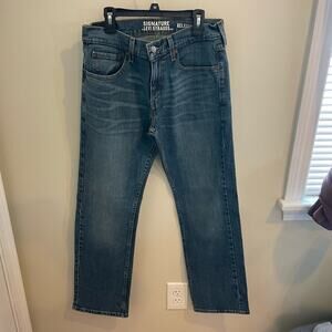 Levi Strauss Signature Relaxed Fit 29X30 Denim Blue Jeans